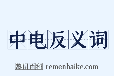 中电反义词是什么意思的图片